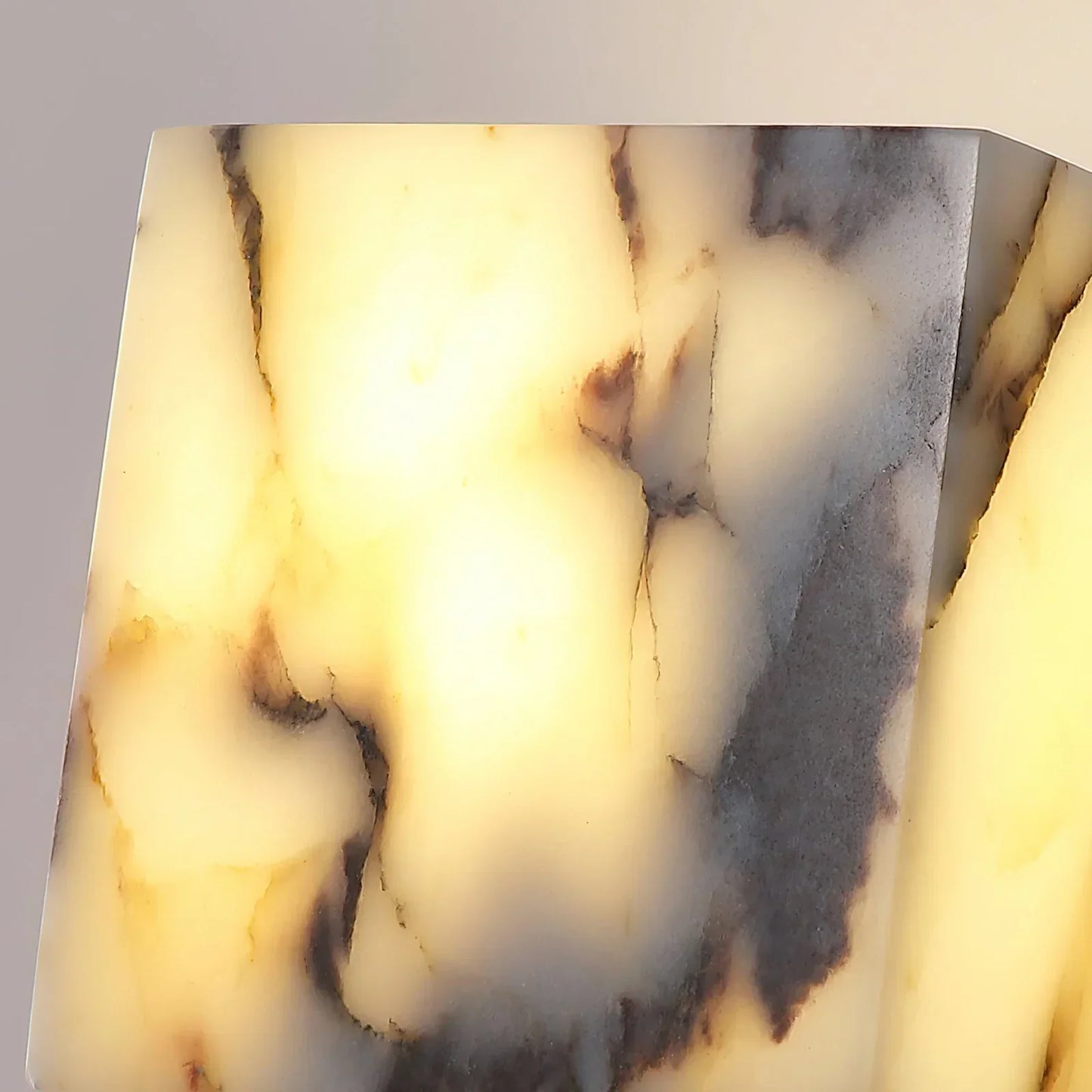 Royelux Modern Natural Marble Wall Sconce | Elegant Stone & Brass Wall Light