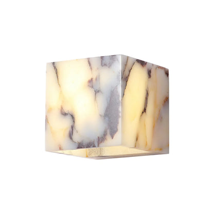 Royelux Modern Natural Marble Wall Sconce | Elegant Stone & Brass Wall Light