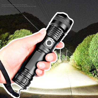 Royaleva USB Powerful Flashlight Torch with Telescopic Zoom
