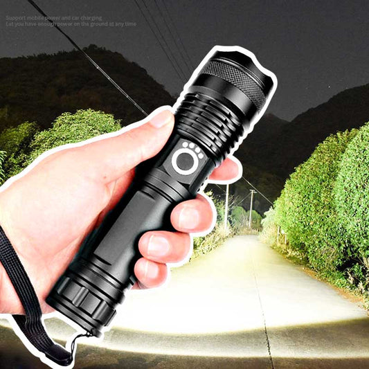 Royaleva USB Powerful Flashlight Torch with Telescopic Zoom