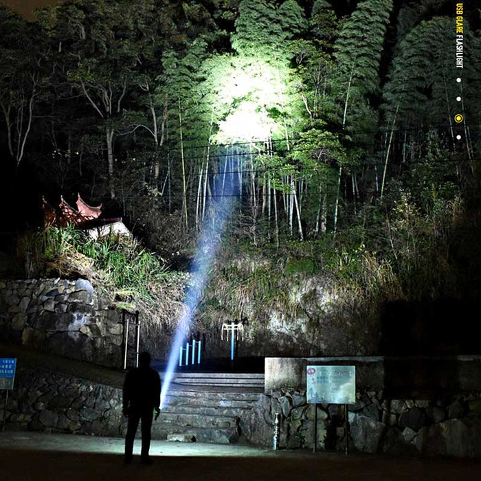 Royaleva USB Powerful Flashlight Torch with Telescopic Zoom