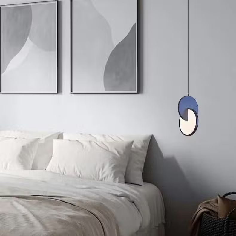 Royelux Nordic Aluminum Pendant Lamp With Interlocking Disc Design For Dining Room