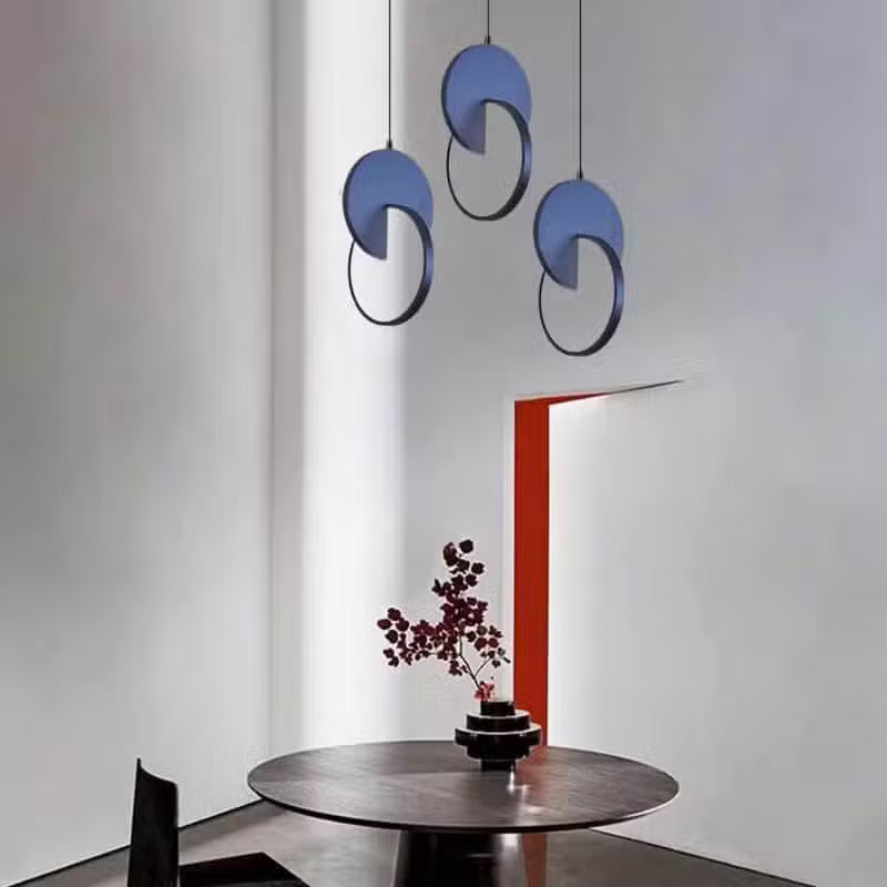 Royelux Nordic Aluminum Pendant Lamp With Interlocking Disc Design For Dining Room