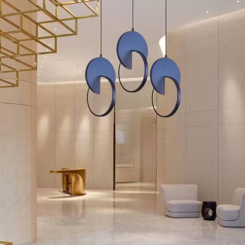 Royelux Nordic Aluminum Pendant Lamp With Interlocking Disc Design For Dining Room