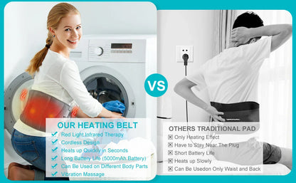 RoyaleGlow Heating Pad And Lower Back Massager 5000mAh