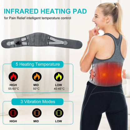 RoyaleGlow Heating Pad And Lower Back Massager 5000mAh