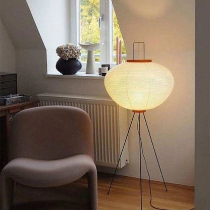 Royallure Minimalist Japanese Rice Paper Floor Lamp - Modern LED Lighting Solution