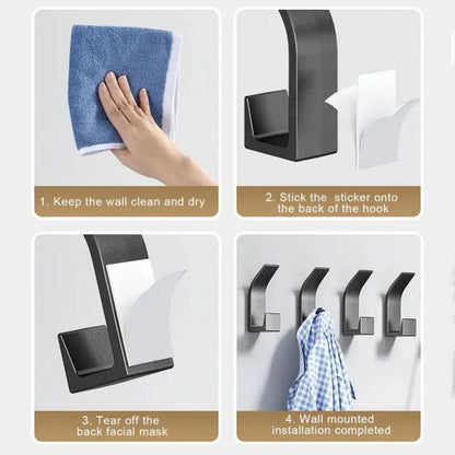Royaleva 5-Pack Self-Adhesive Wall Hooks For Coats