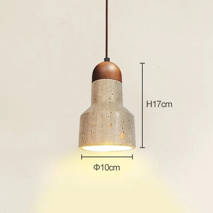 RoyaleGlow Travertine Pendant Light Minimalist Modern Cement Hanging Chandelier