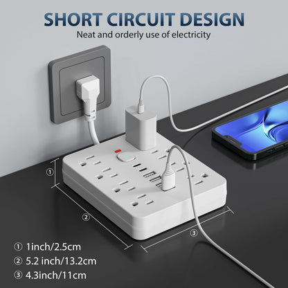 Luxora 14-In-1 Power Strip With Surge Protection Hub