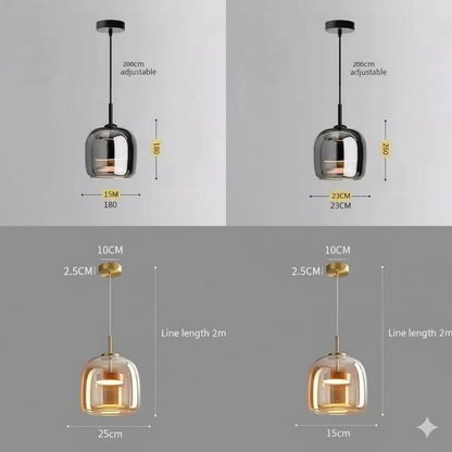 Rayvia Kitchen Pendant Light with Elegant Amber Glow for Modern Interiors