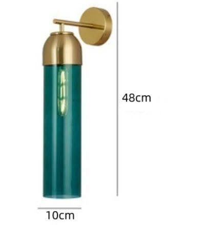 LuxRoyale Art Glass Wall Sconce With Brass Cap And Ambient Glow