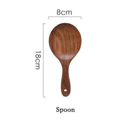 Luxora Arthur Cooking Set - Eco-Friendly Teak Wood Utensils