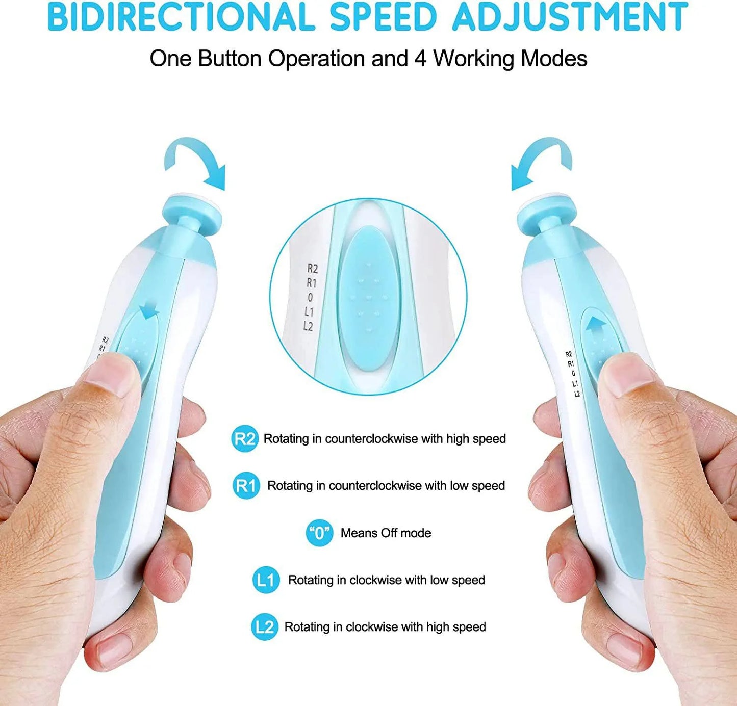 Luxora Baby Nail Trimmer with LED Light and 6 Heads