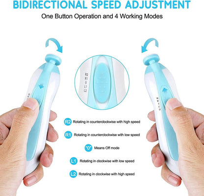 Luxora Baby Nail Trimmer with LED Light and 6 Heads