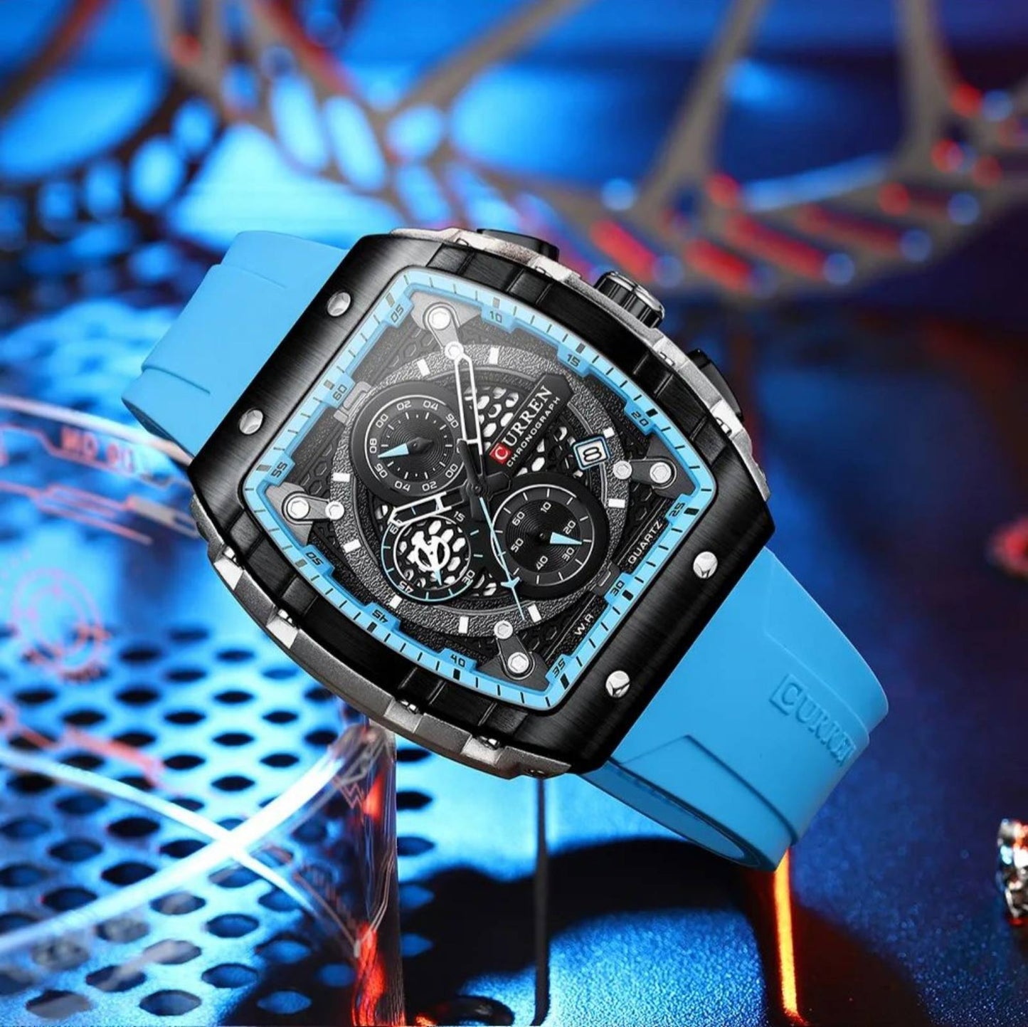 RoyaleGlow Apex Curren Chronograph Elegant Watch for Men