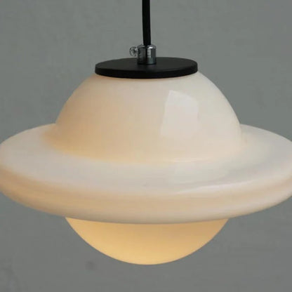 RoyaleGlow Art Deco Frosted Glass Geometric Pendant Light Fixture