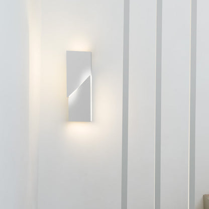 RoyaleGlow Modern Metal LED Wall Sconce - Linear Up Down Geometric Corridor Wall Lamp