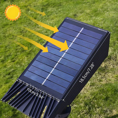 RoyaleGlow Waterproof LED Solar Multi-zoom Spot Light RGB