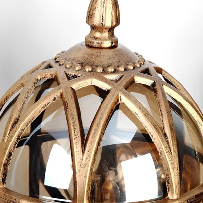 RoyaleGlow Bronze Outdoor Wall Sconce - Vintage Style Porch Light with Clear Glass Shade