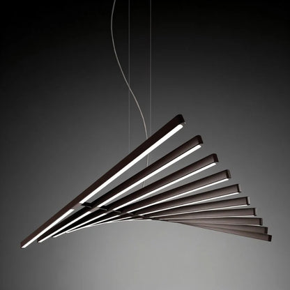 RoyaleGlow Modern LED Adjustable Wave Chandelier - Sculptural Hanging Rhythm Style Light