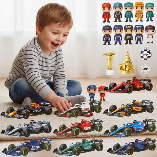 RoyaleGlow Formula 1 Advent Calendar 2025 – Surprise Gift Racing Legends Collector’s Edition with Mini Cars & Drivers