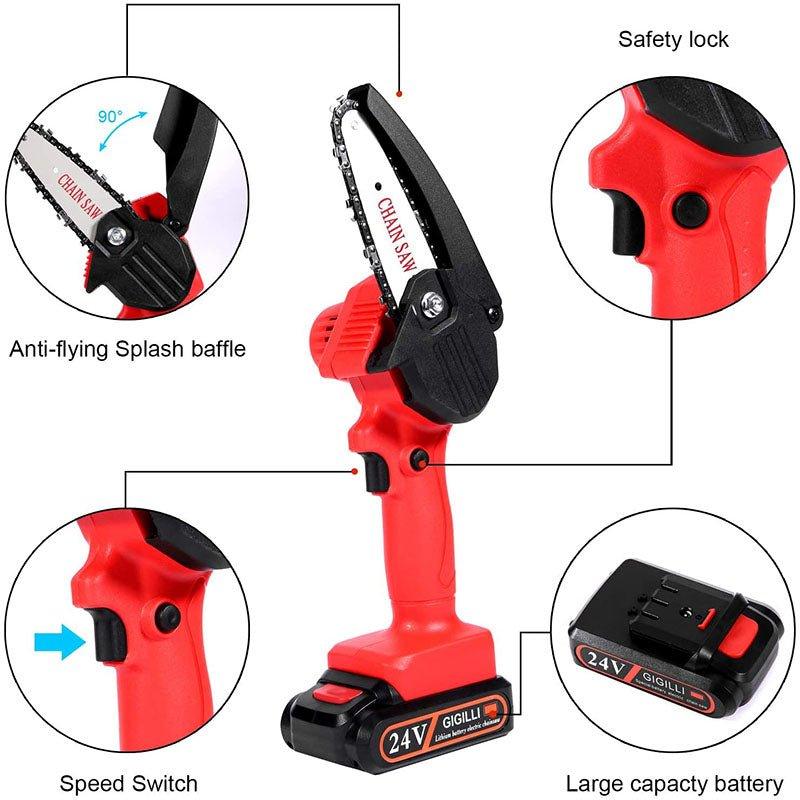 Royaleva Upgraded 24V Mini Chainsaw Lightweight Cordless