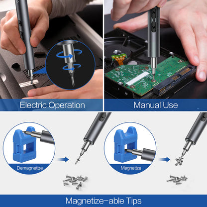 RoyaleGlow Electric Screwdriver 120 In 1 Set Compact Precision