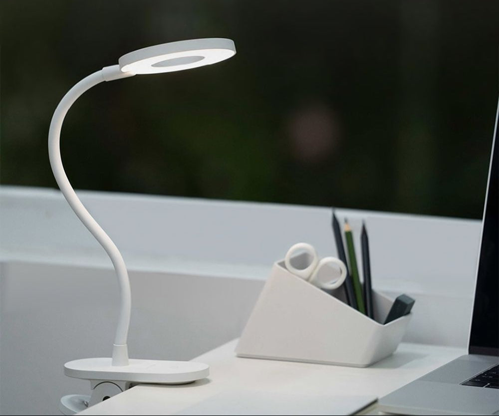 RoyaleGlow Wireless Table Clip Desk Lamp - Eye Care LED Light