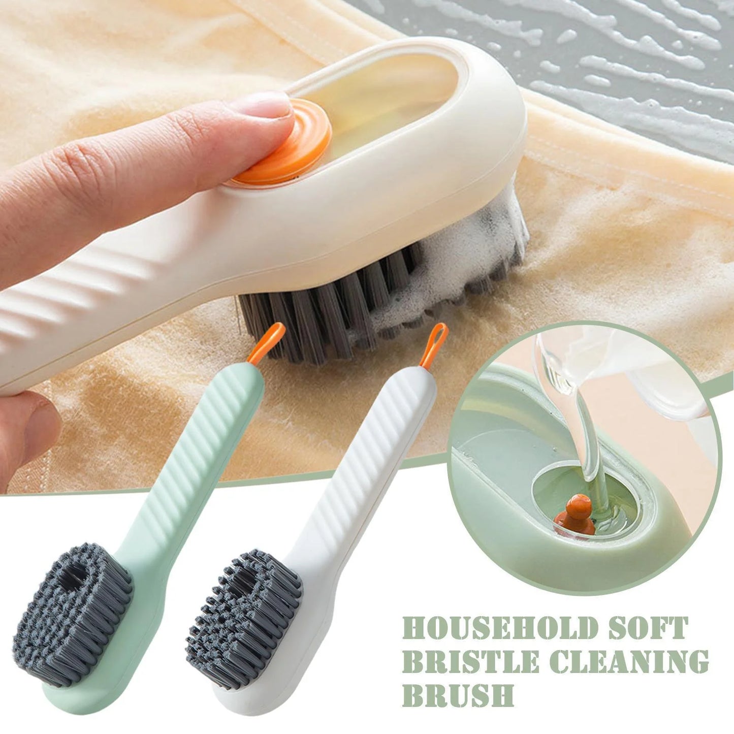 Royaleva 2-Set Shoe Cleaning Brushes with Automatic Dispense